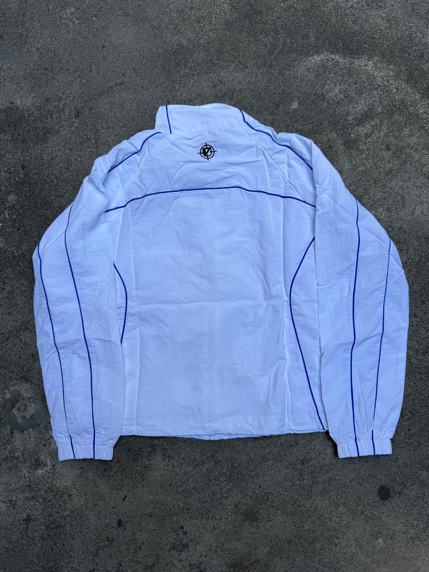 Vicinity Track Jacket White and Blue (Medium)