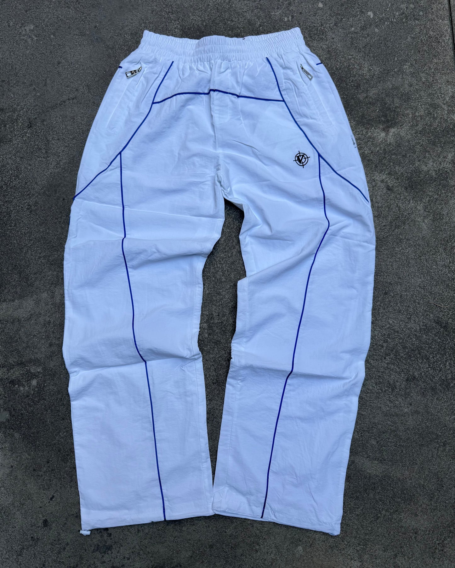 Vicinity Track Pants White and Blue (Medium)
