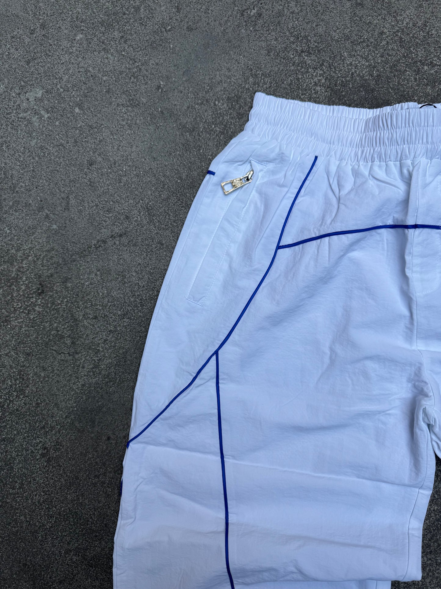 Vicinity Track Pants White and Blue (Medium)