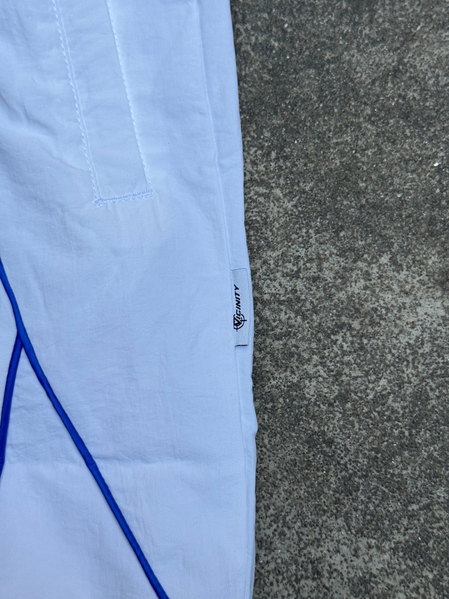 Vicinity Track Pants White and Blue (Medium)