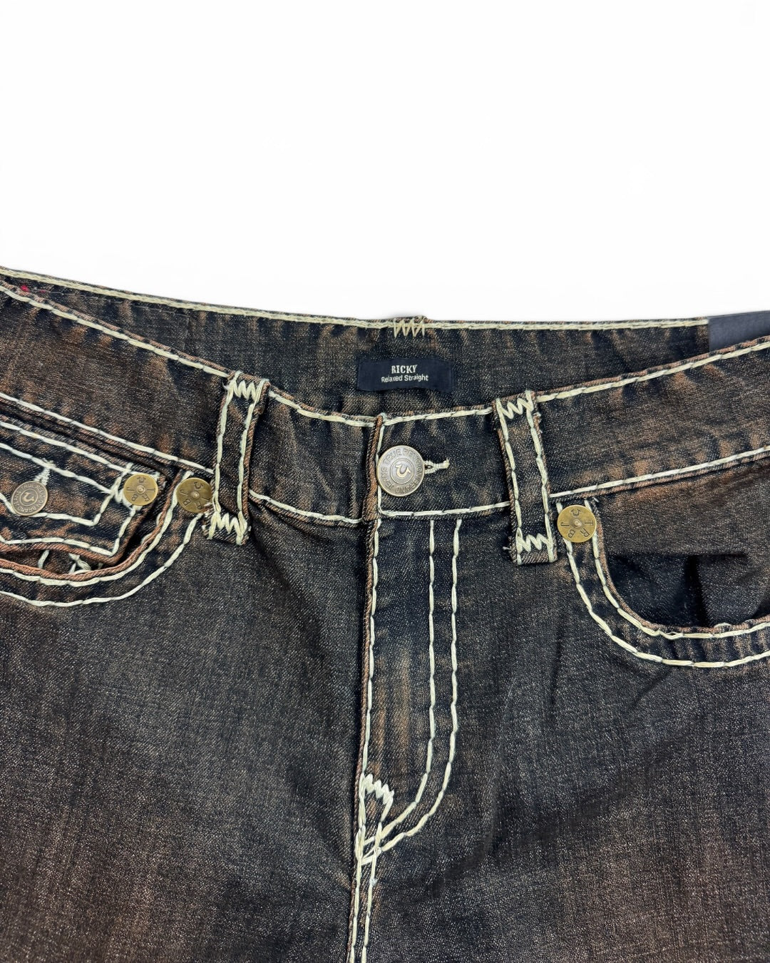 True Religion Straight Fit Washed Brown