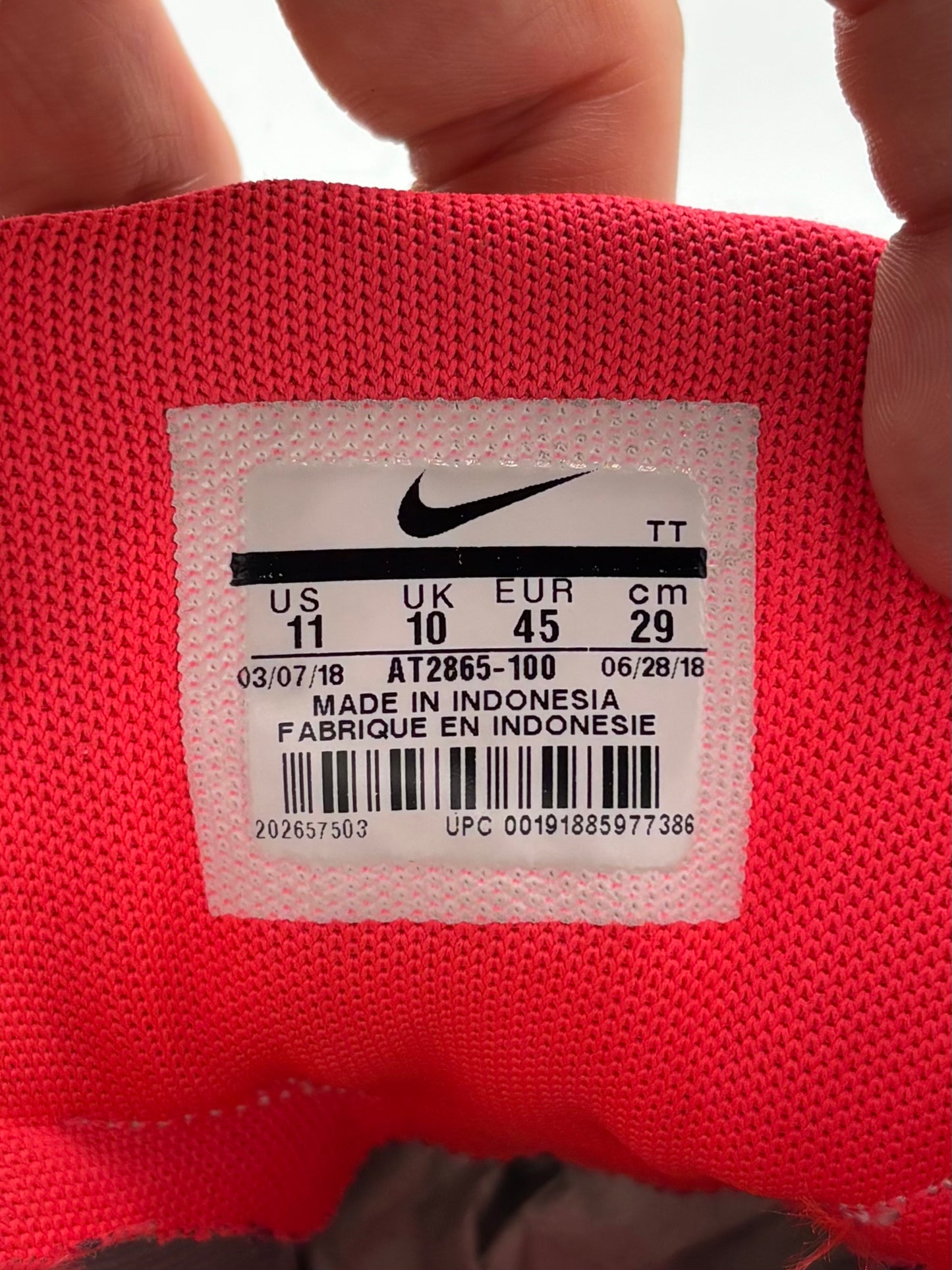 Nike Air Max 95 OG Solar Red 2018 (45 EU / 10 UK)