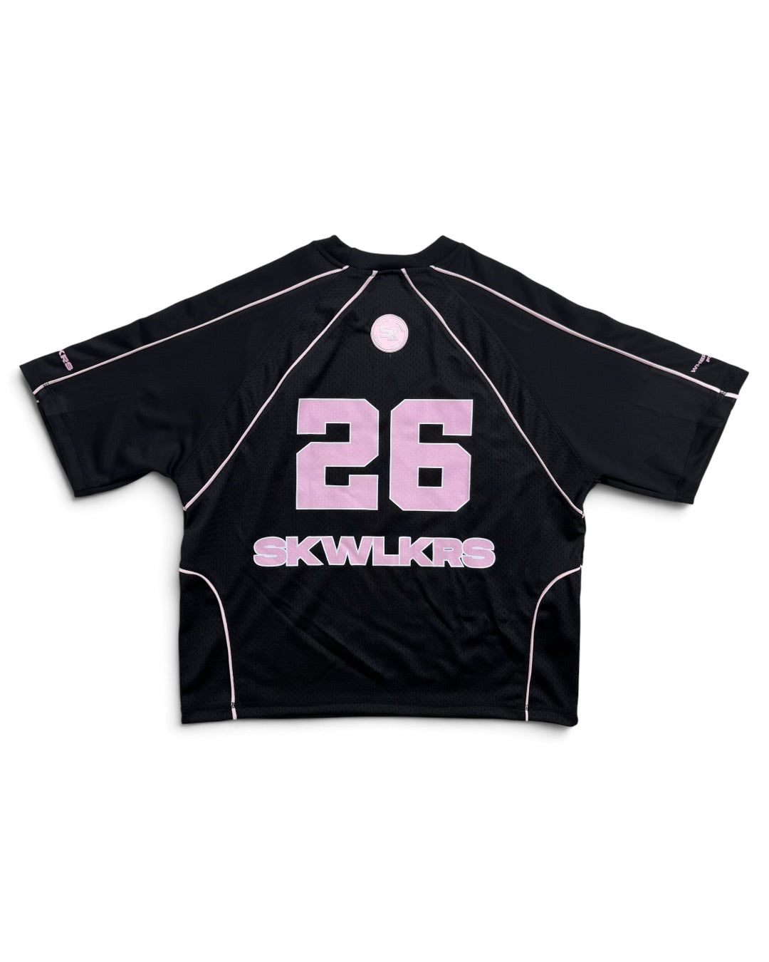 SKWLKRS Black & Pink Boxy Jersey (M)