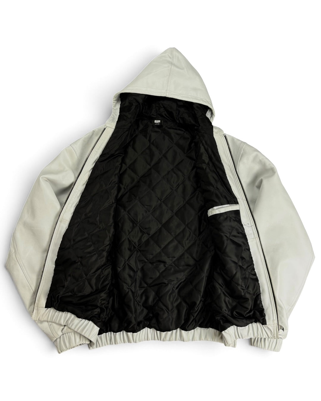 One Block Down Leather White Active Jacket (L)
