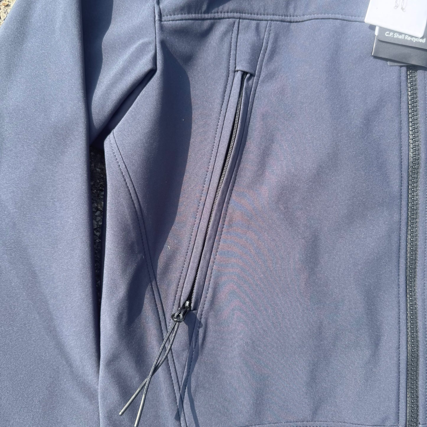 CP Company Blue Navy Shell-R Goggle Jacket (46)