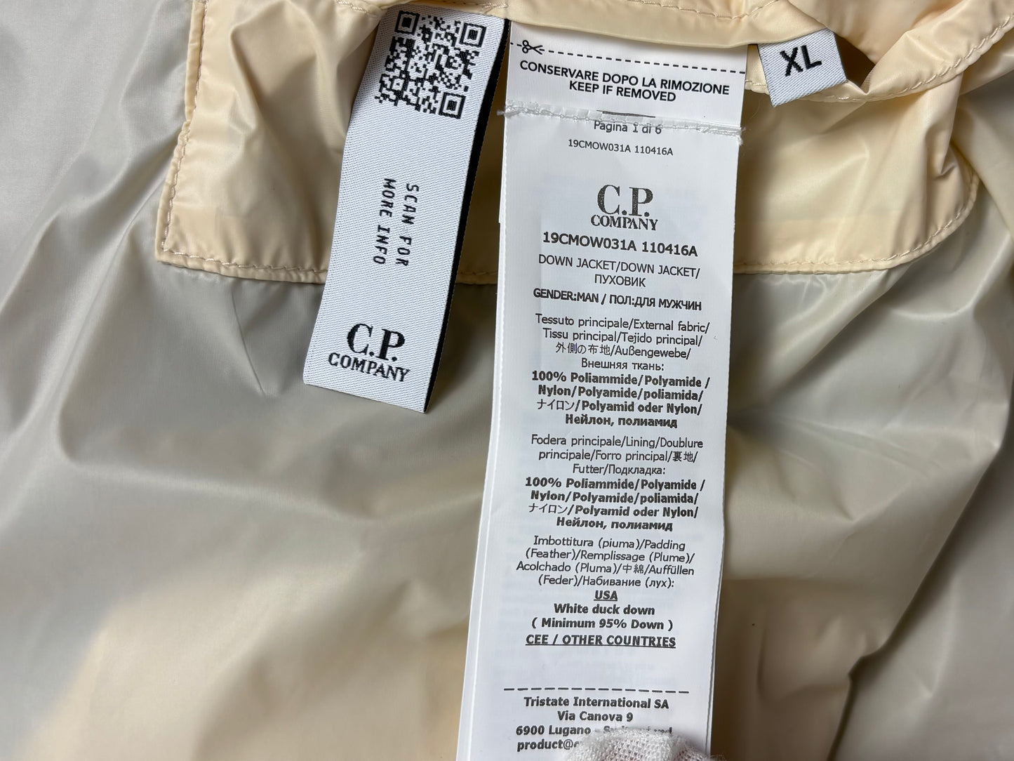 CP Company DD Shell Down Medium Jacket Beige (L-XL)