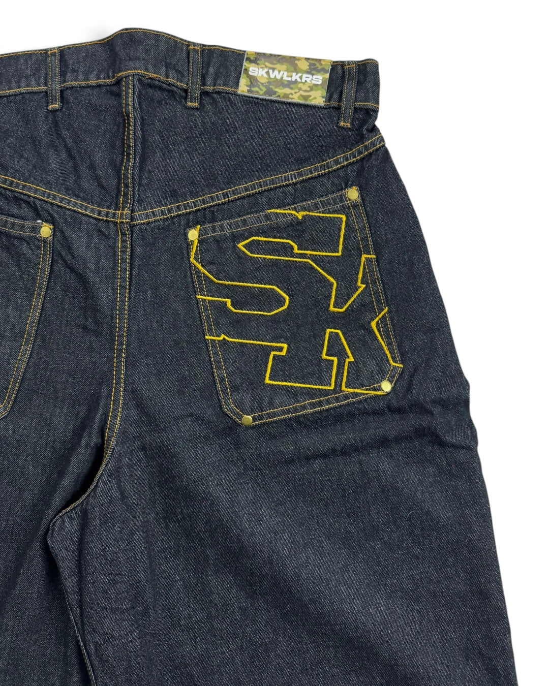 SKWLKRS Raw Denim Shorts (L)