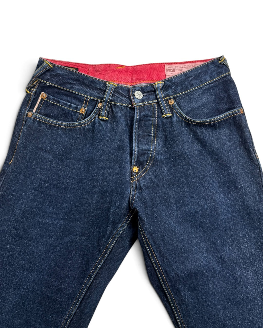 Evisu Japan Camo Red Selvedge Denim Jeans (XS)