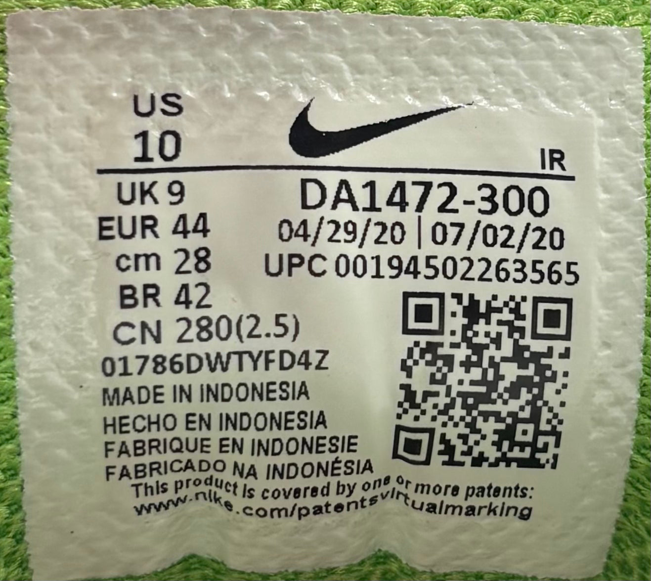 Nike Air Max Plus TN Supreme Mean Green (44 EU / 9 UK)