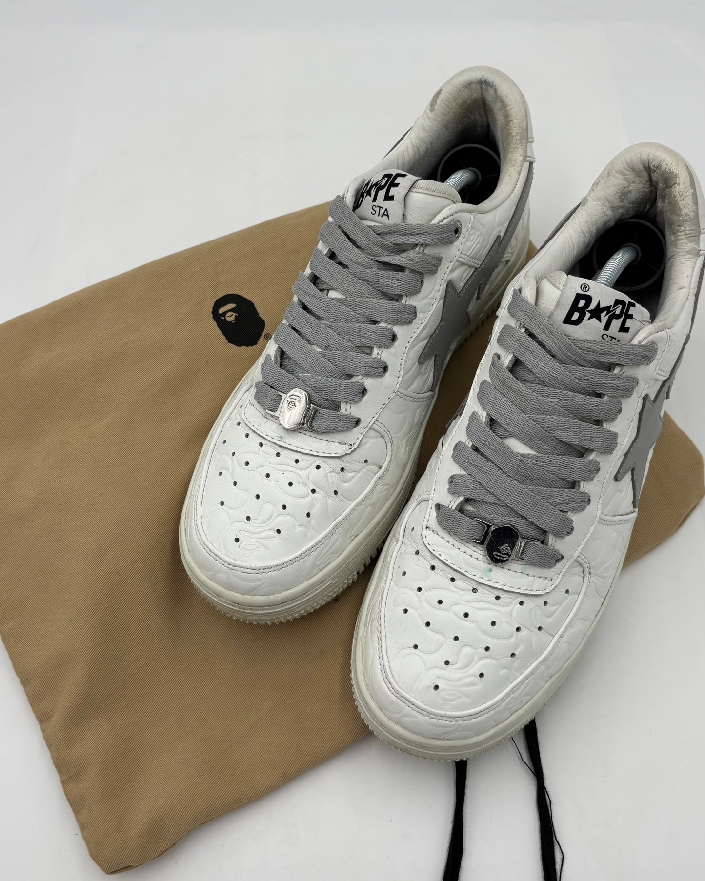 A Bathing APE Bapesta Grey & White (42 EU / 7.5 UK)