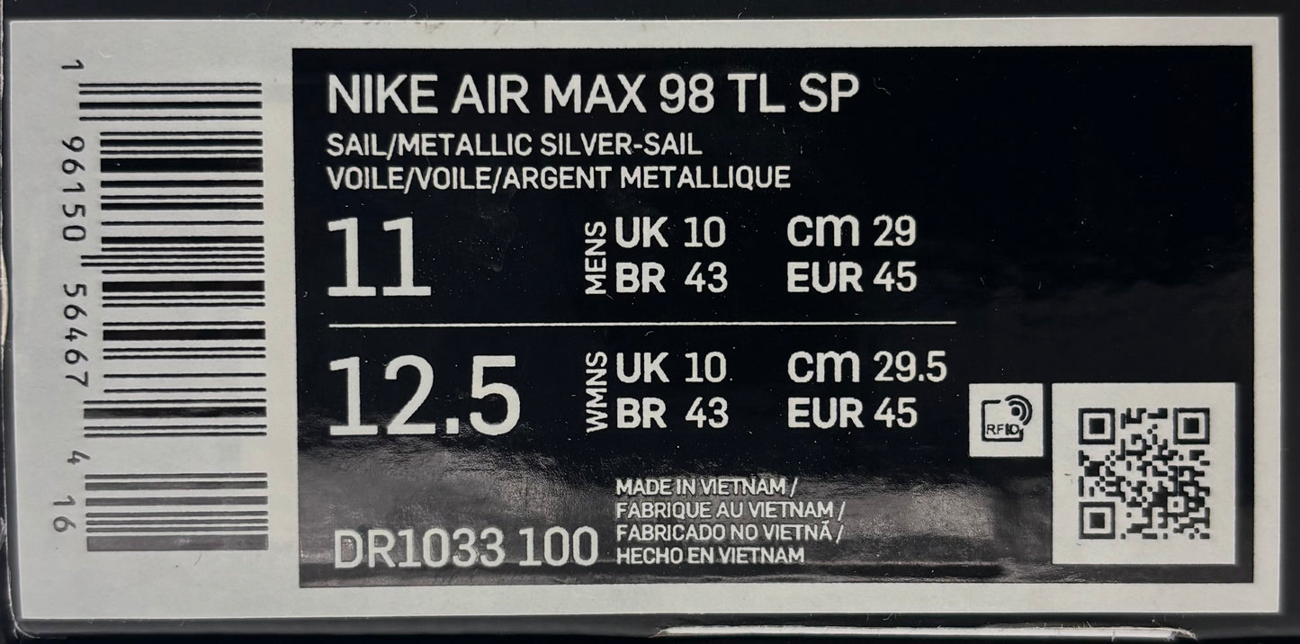 Nike Air Max 98 TL Supreme White (45 EU / 10 UK)