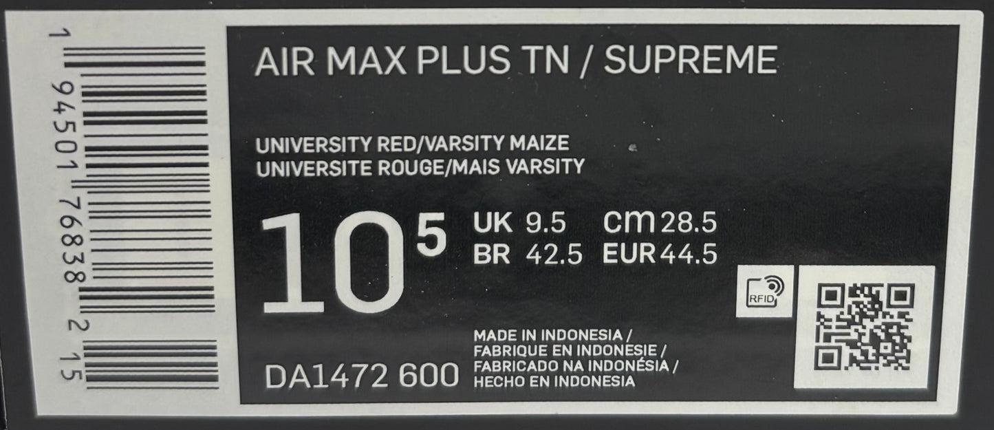 Nike Air Max Plus TN Supreme Red (44.5 EU / 9.5 UK)