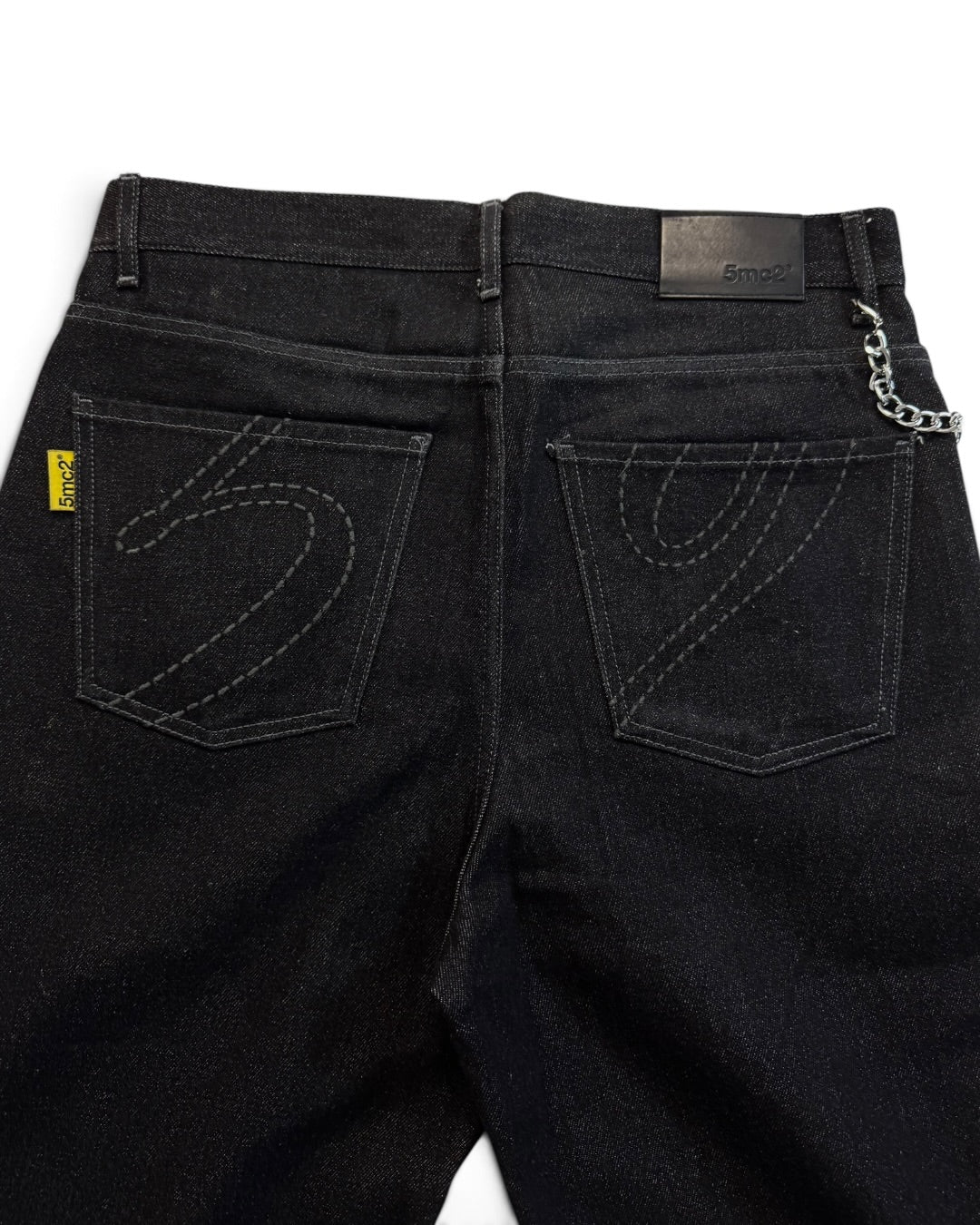 5mc2 Baggy Washed Black Denim Jeans (M)