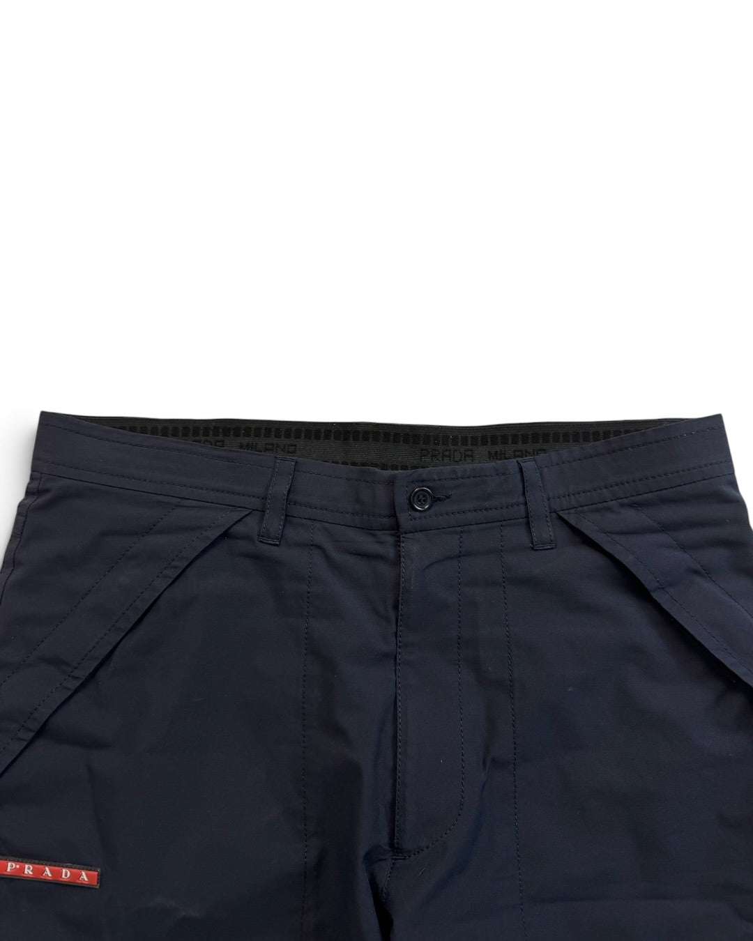 Prada Milano Vintage Blue Navy Nylon Shorts (L)