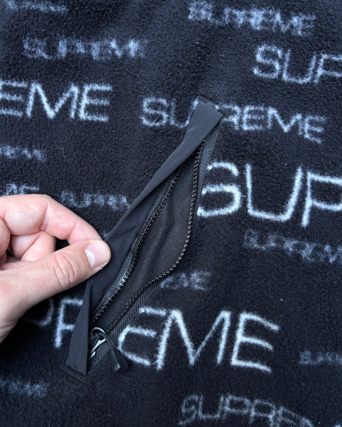 Supreme The North Face Steep Tech Fleece Jacket Black (Medium)