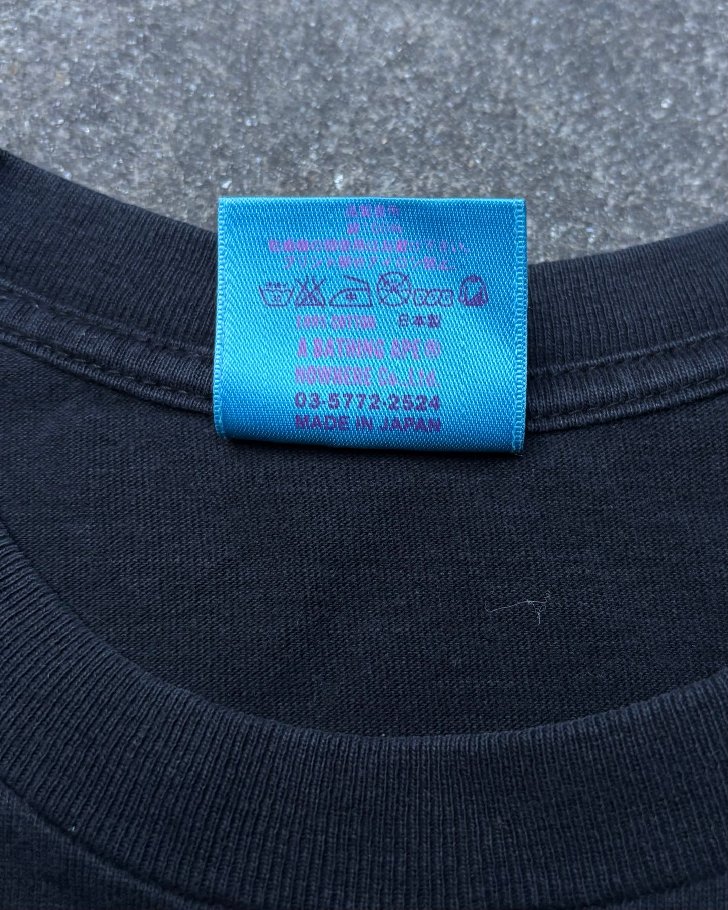 Bape Tee Blue Camo Logo (Large)