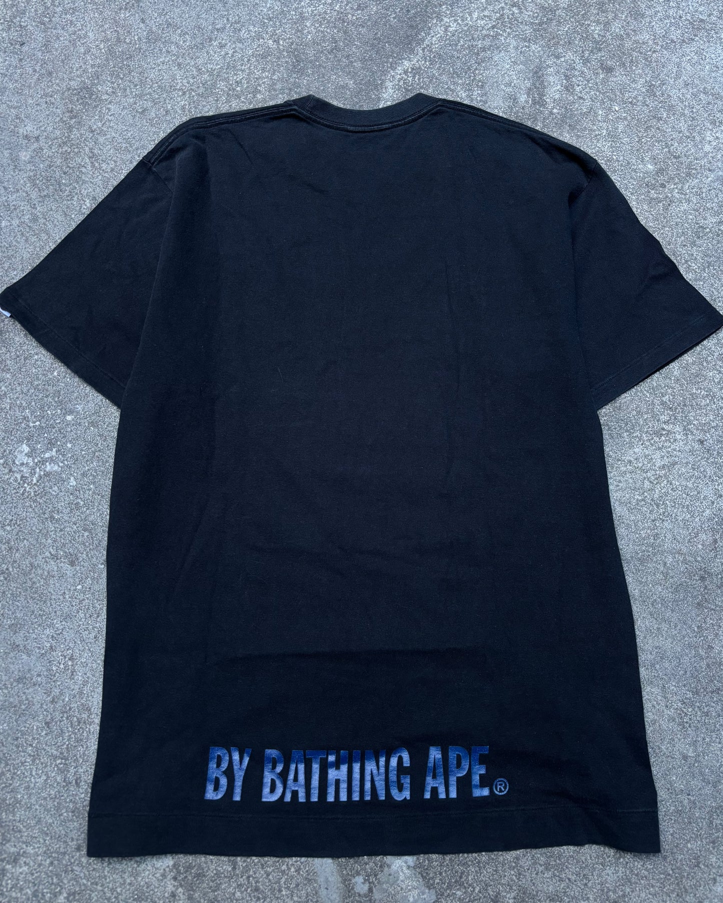 Bape Tee Blue Camo Logo (Large)