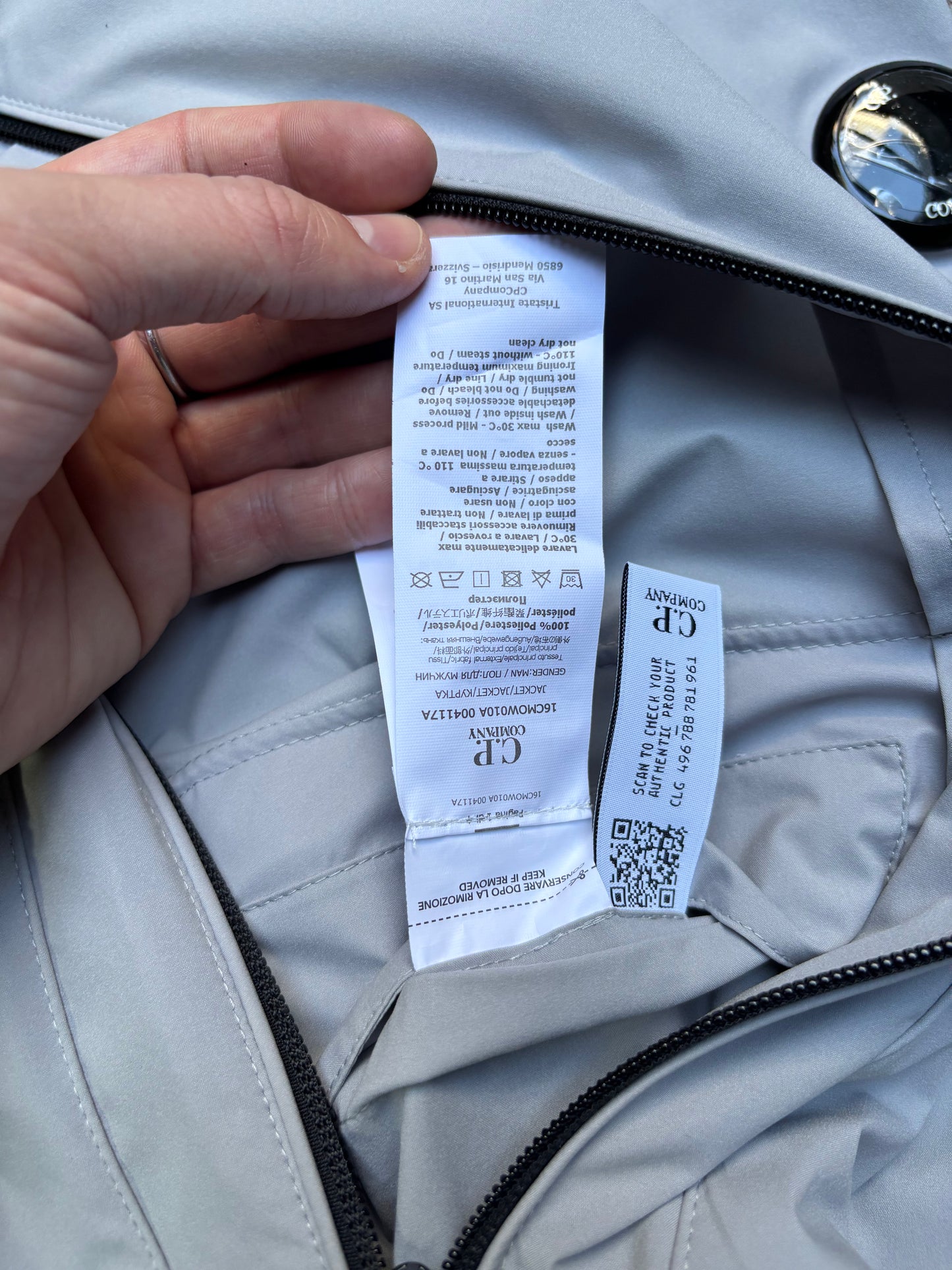 CP Company Pro-Tek Bomber Jacket Grey (Large)