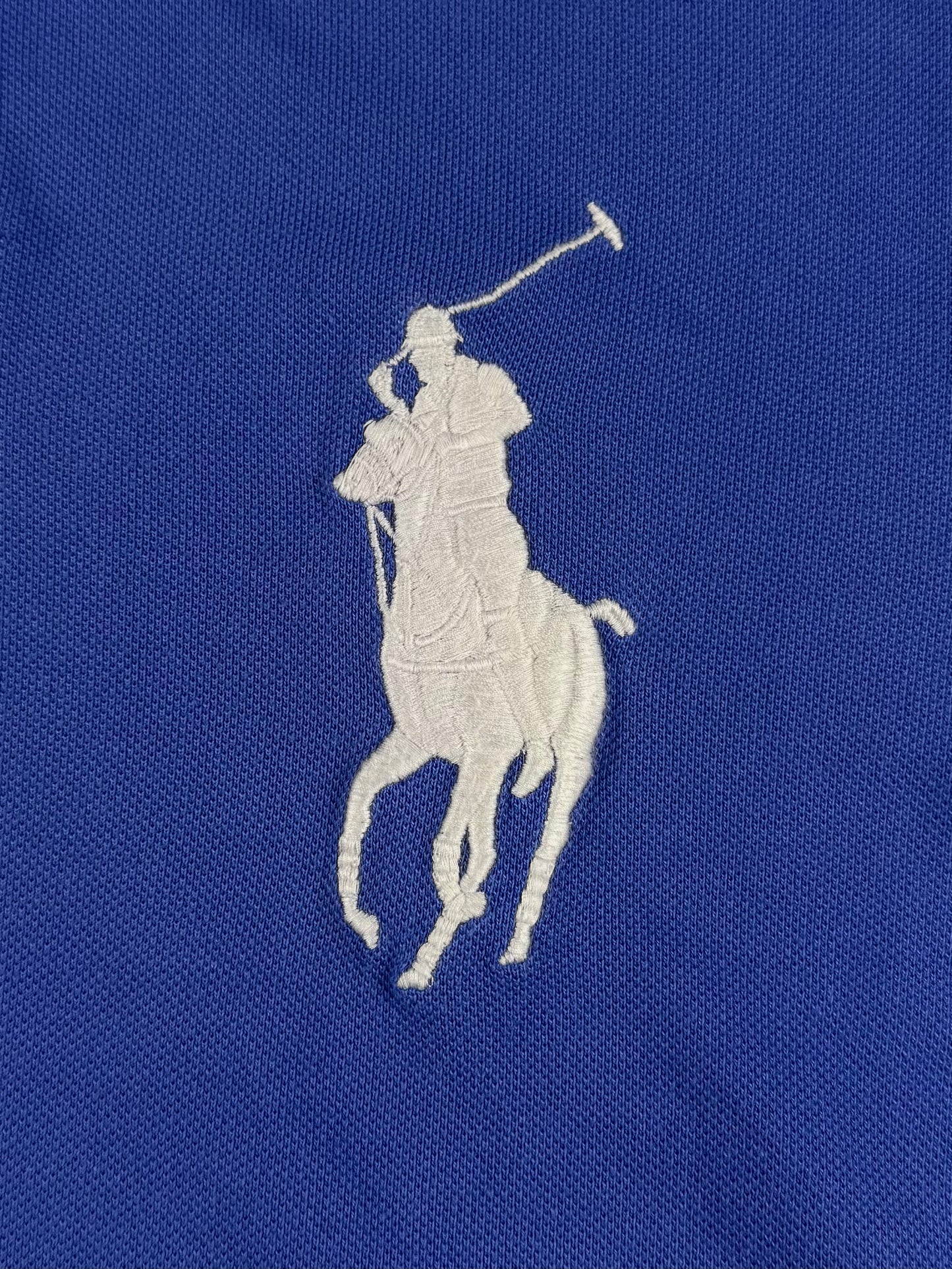 Ralph Lauren Piqué Blue Big Pony Polo (Medium)