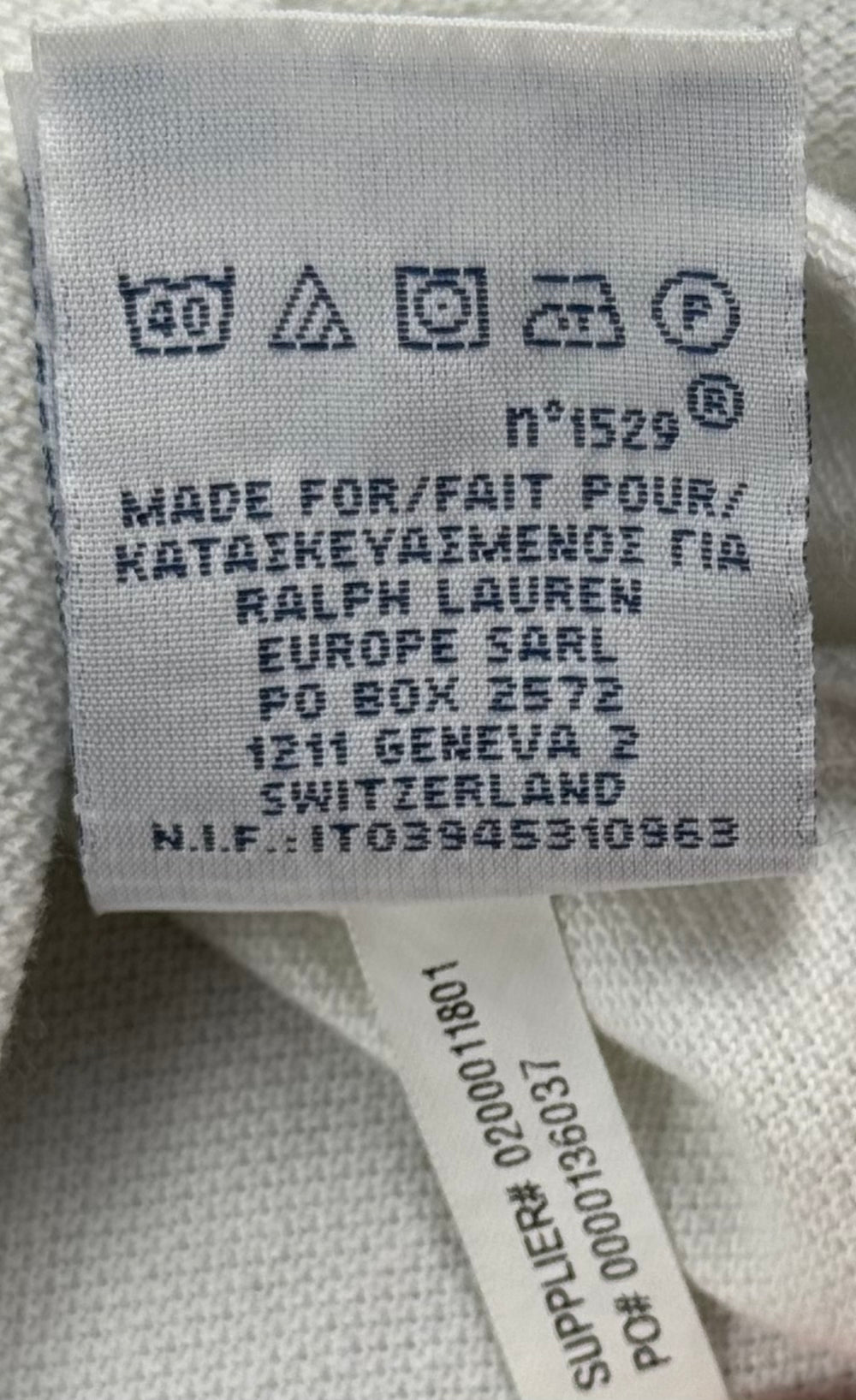 Ralph Lauren Paris White Polo (Small)