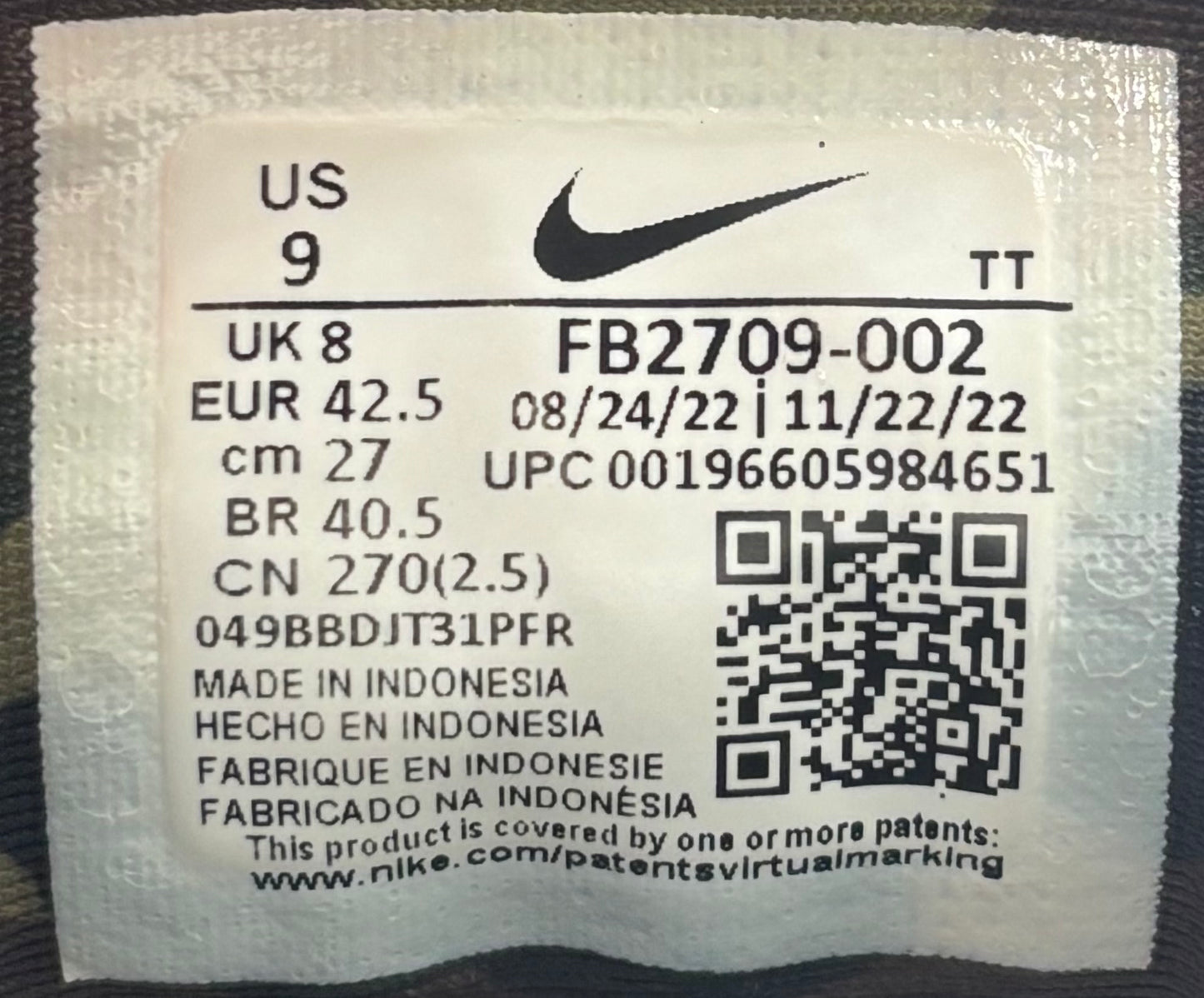 Nike Air Max 95 Corteiz Aegean Storm (42.5 EU / 8 UK)