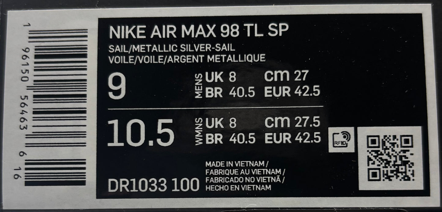 Nike Air Max 98 TL Supreme White (42.5 EU / 8 UK)