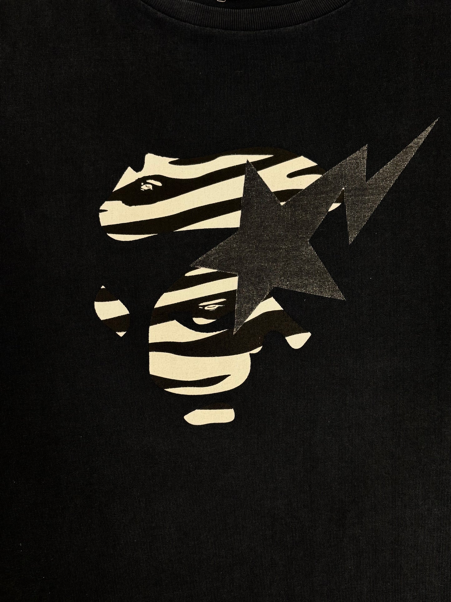 Bape T-Shirt White & Black (Extra Large)