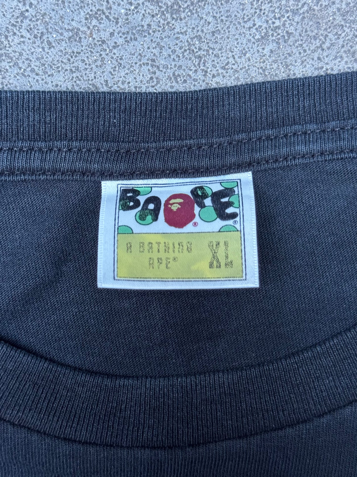 Bape T-Shirt Camo Green Logo (Large)