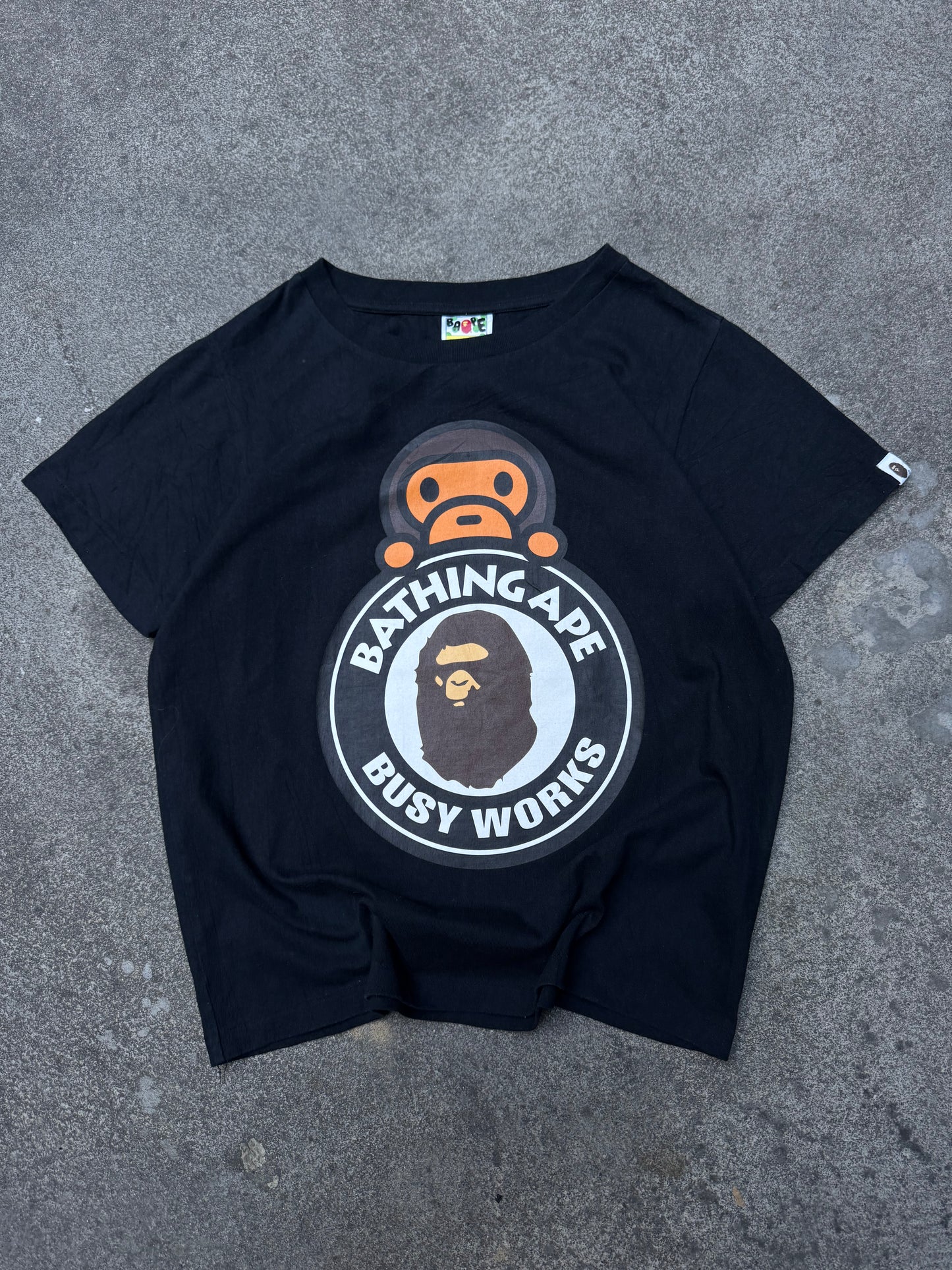 Bape T-Shirt Milo Busy Works Black (Small)
