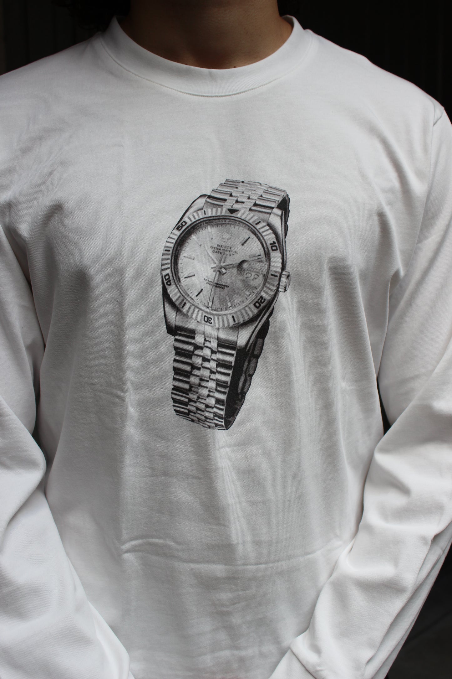 Bounty Rolex White Longsleeve (Small)