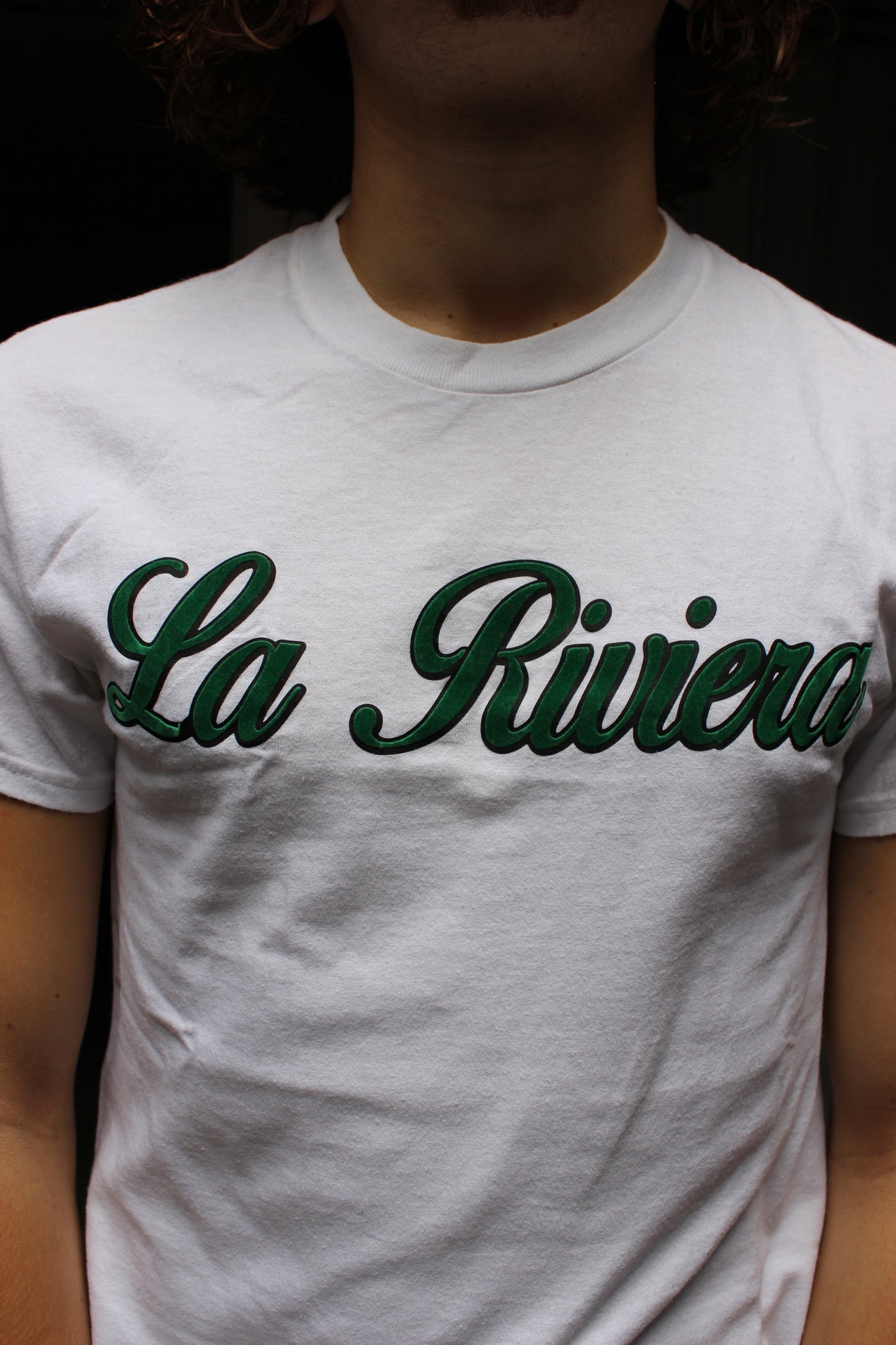 La Riviera White & Green T-Shirt (Small)