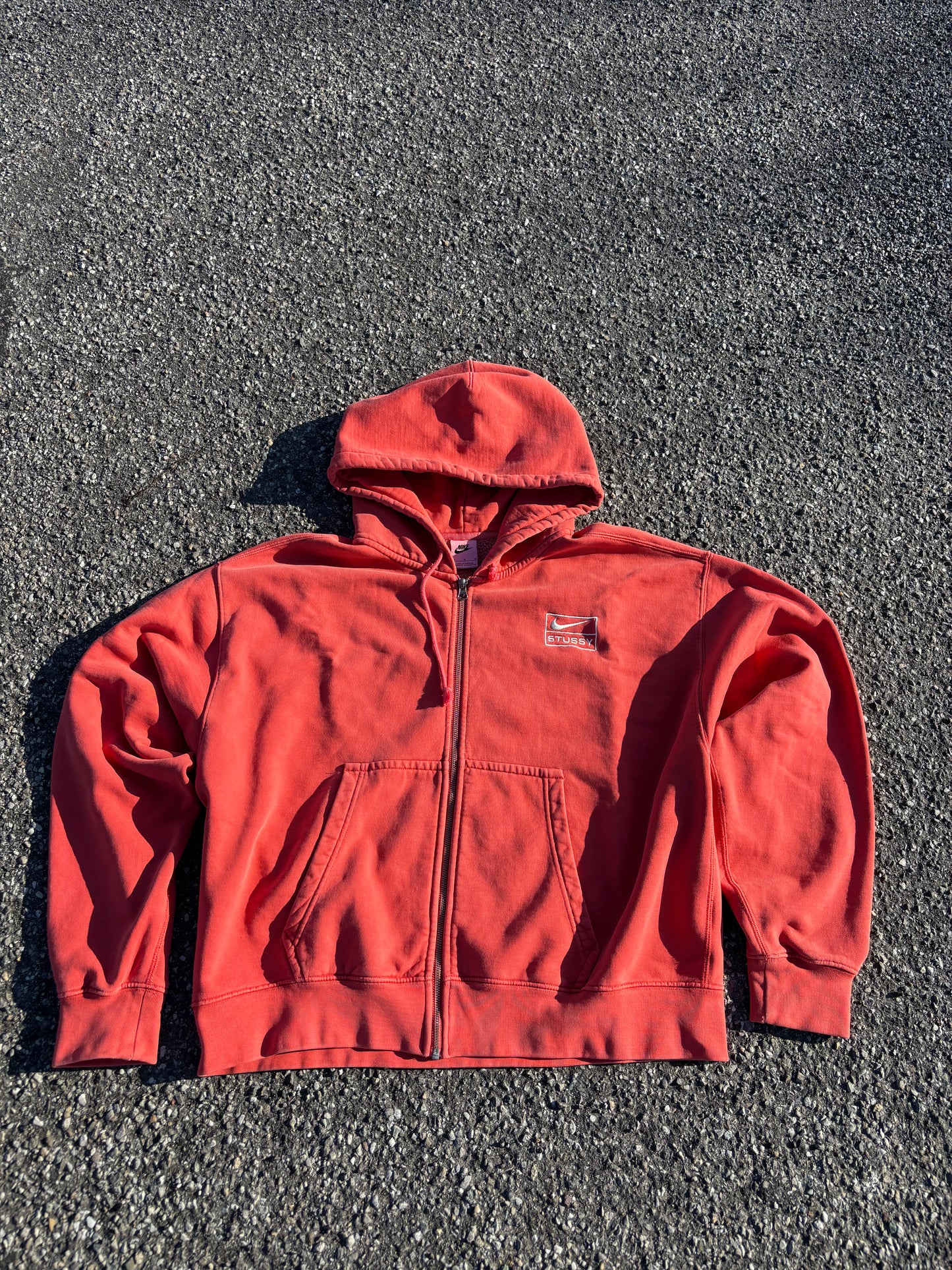 Nike x Stussy Red zip hoodie (Medium)
