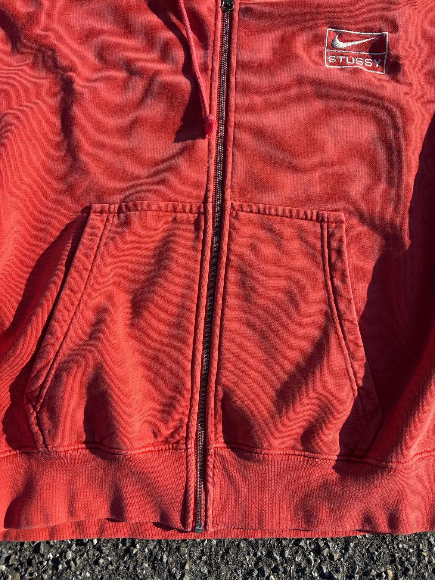Nike x Stussy Red zip hoodie (Medium)