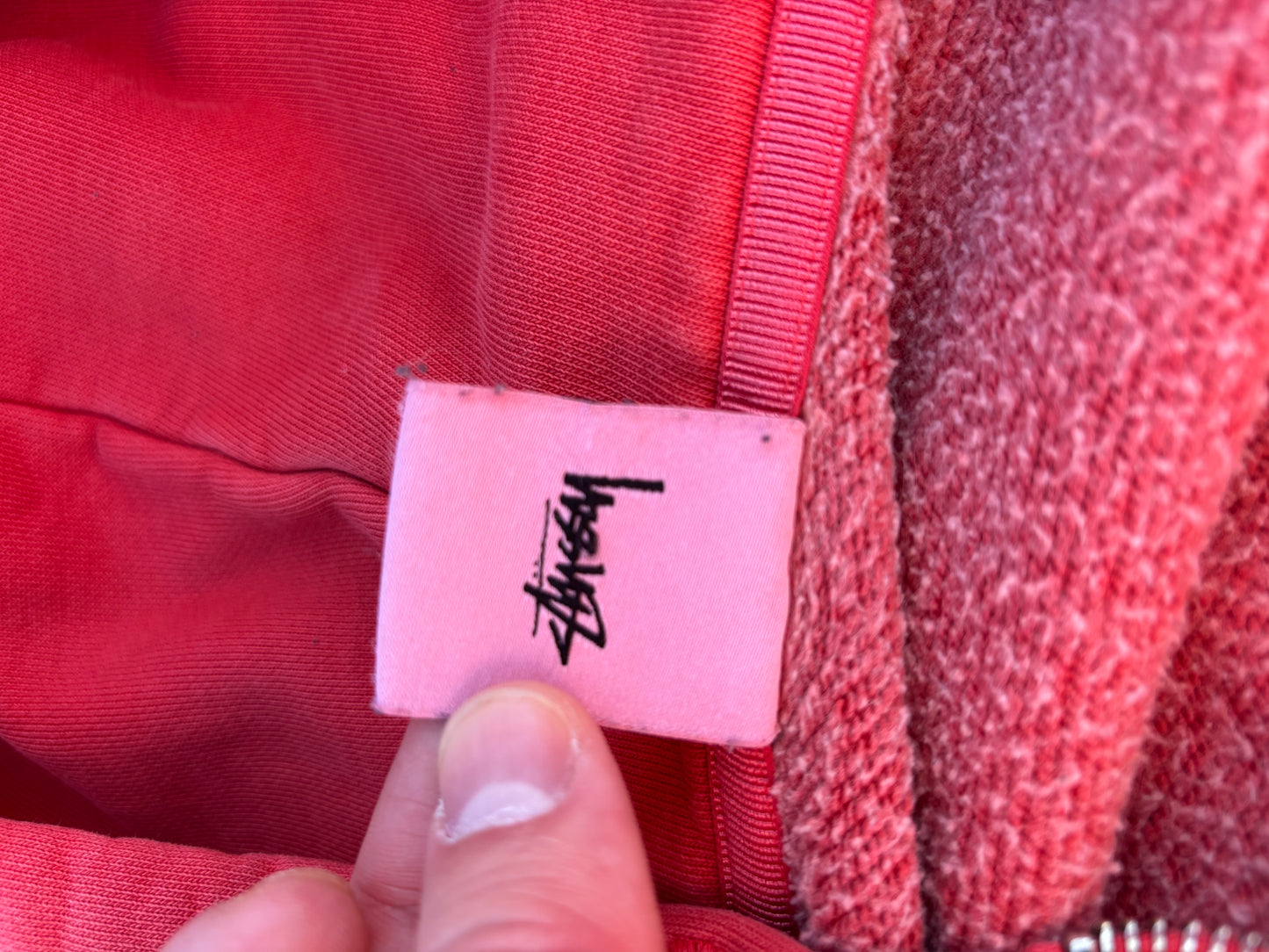 Nike x Stussy Red zip hoodie (Medium)