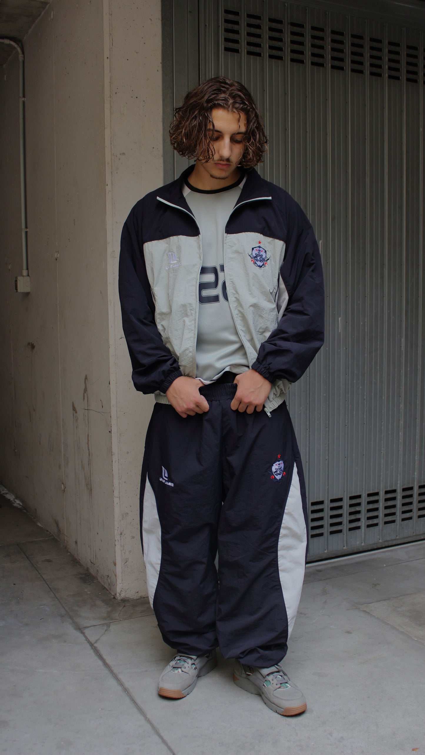 UIF England Track Pant Blue Navy Grey (Medium)