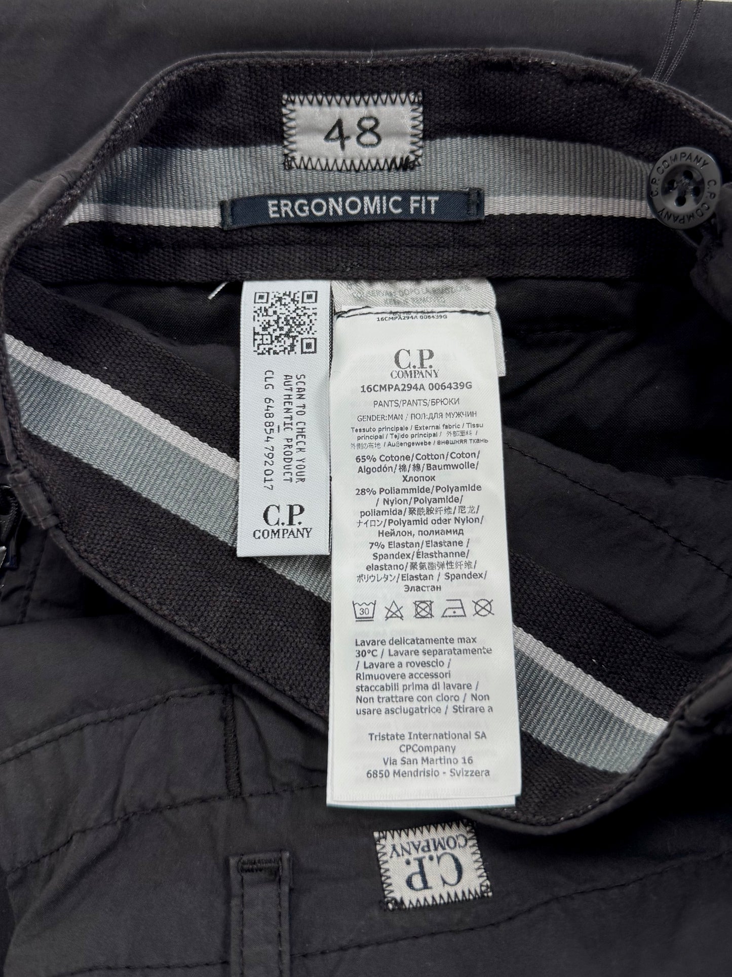 CP Company Nylon Black Pants (M)