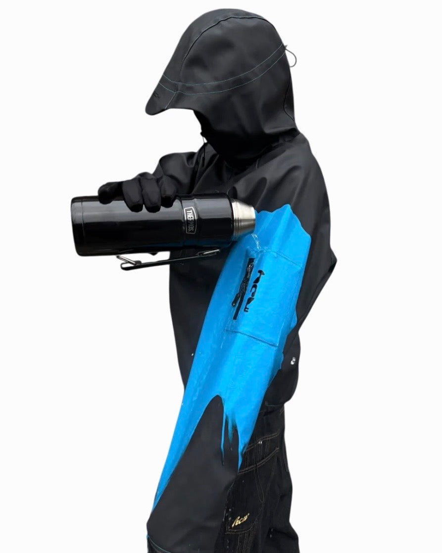 HCW Heat Reactive Ski Jacket Black Blue (Medium)