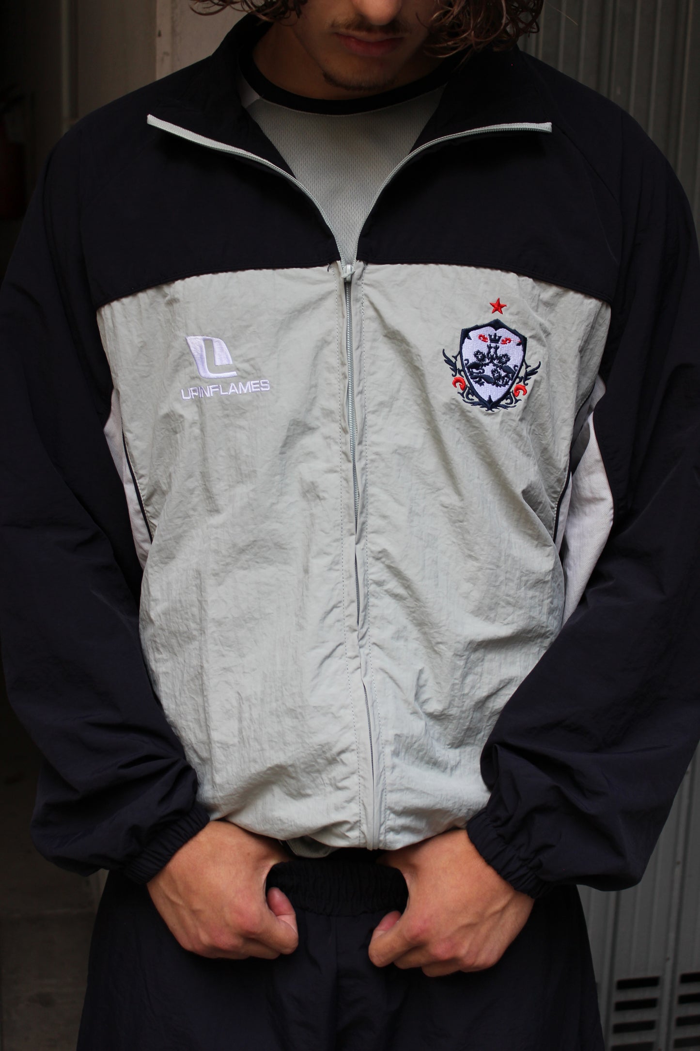 UIF England Track Jacket Blue Navy Grey (Medium)
