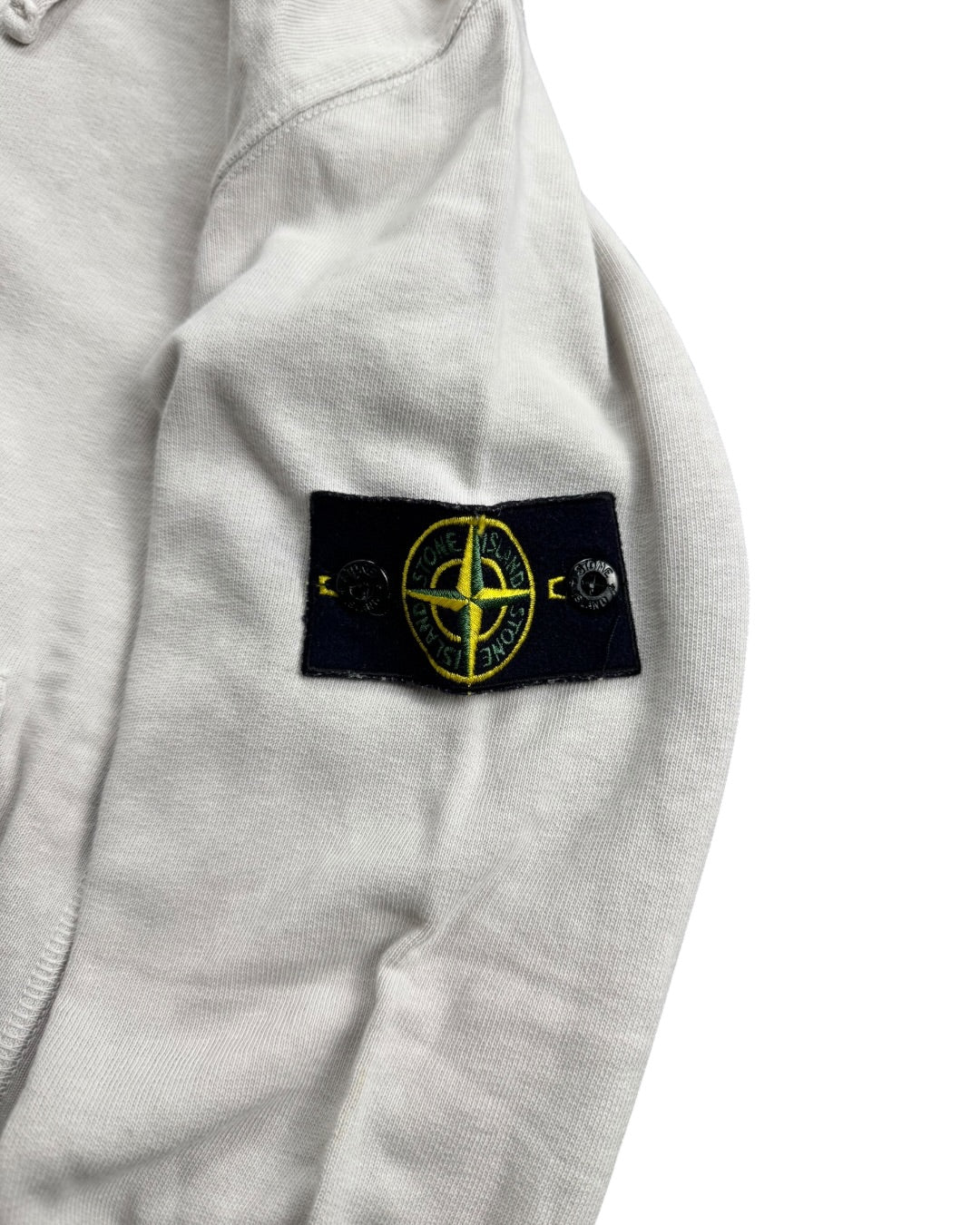 Stone Island White Zip Hoodie (S)