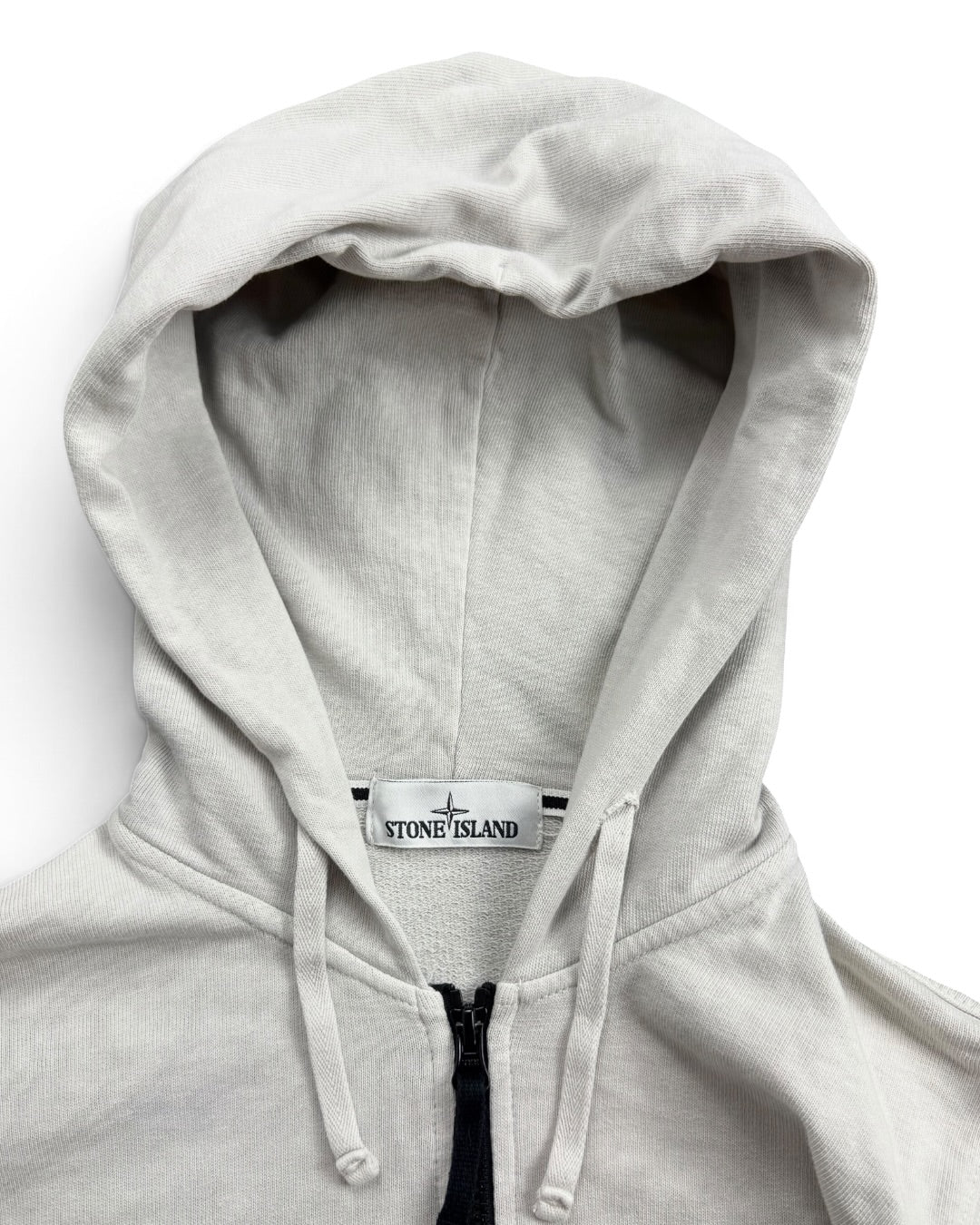 Stone Island White Zip Hoodie (S)