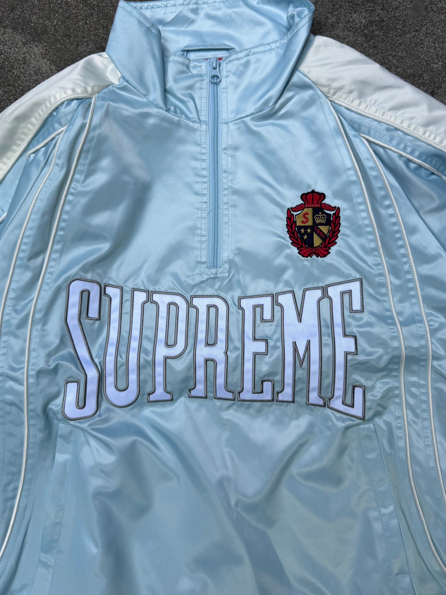 Supreme Satin Track Jacket Light Blue (Medium)