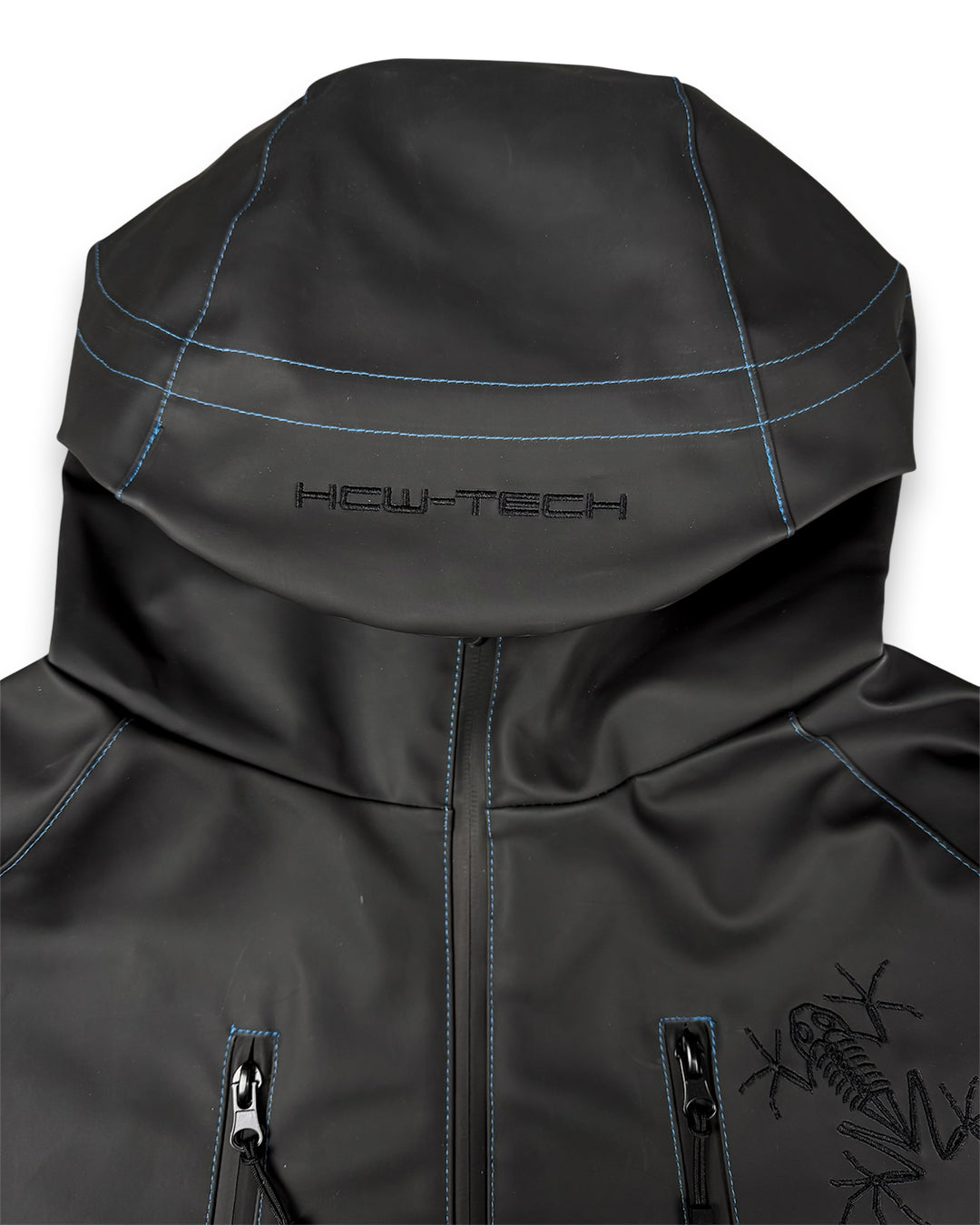 HCW Heat Reactive Ski Jacket Black Blue (Medium)