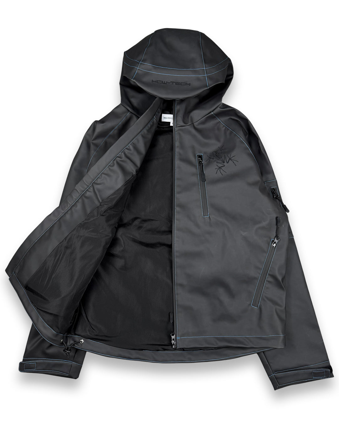 HCW Heat Reactive Ski Jacket Black Blue (Medium)