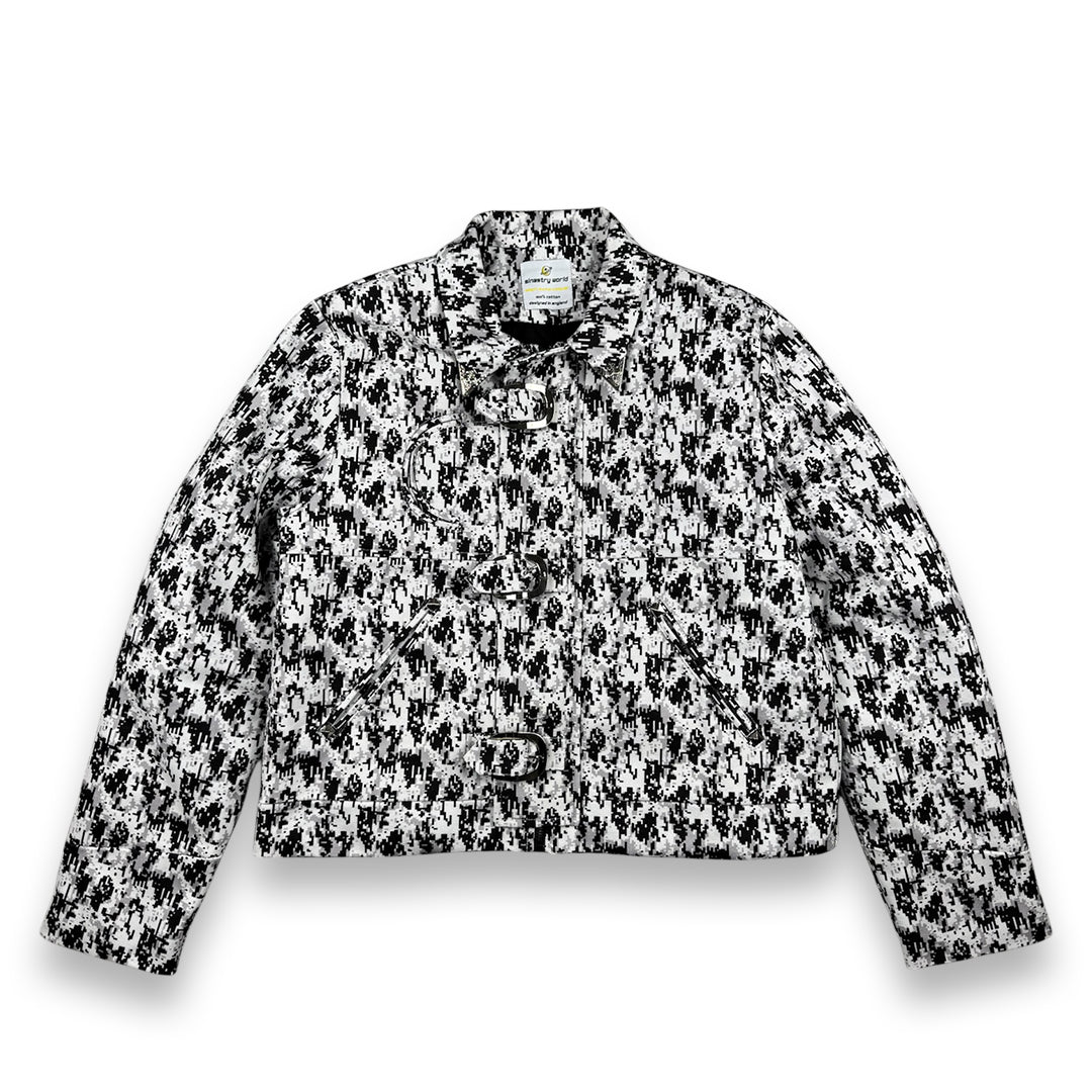 Frosty Camo Denim Jacket Boxy Crop fit  (Medium)