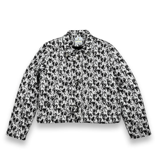 Frosty Camo Denim Jacket Boxy Crop fit  (Medium)