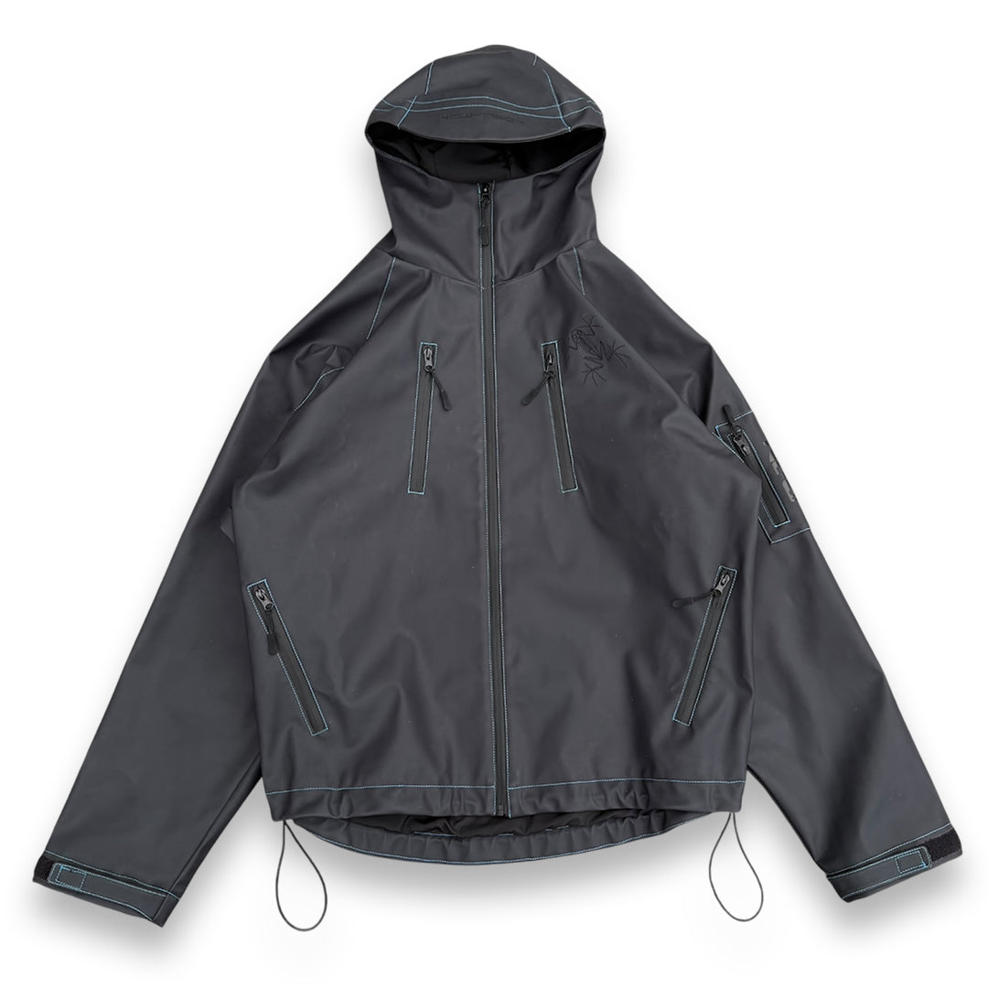 HCW Heat Reactive Ski Jacket Black Blue (Medium)