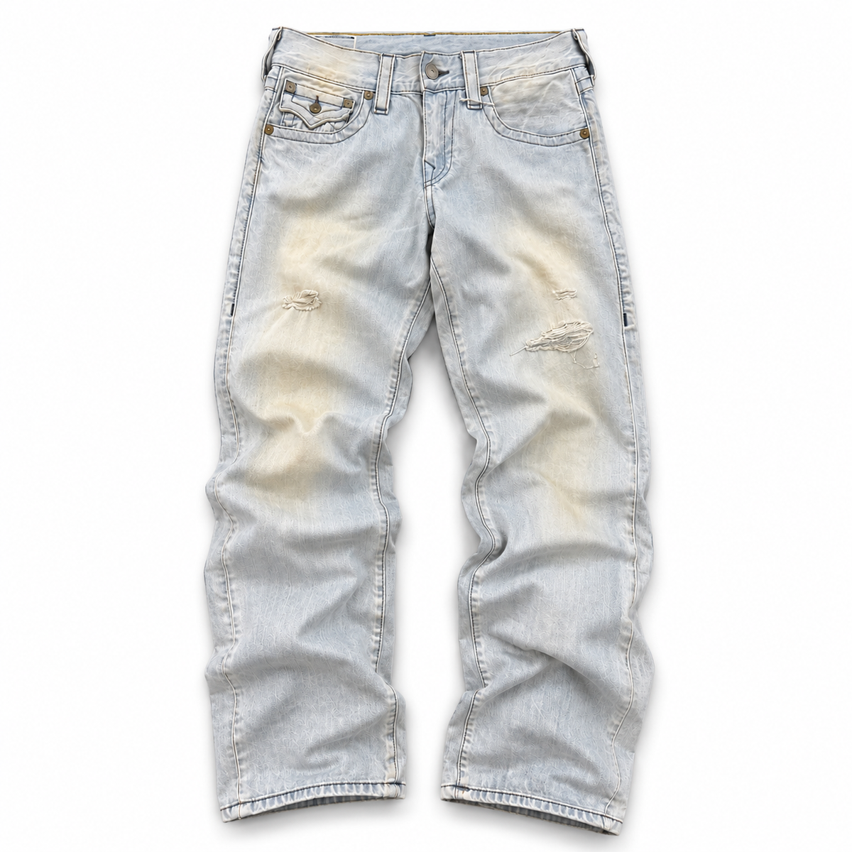 True Religion Relaxed Slim Distressed Denim Jeans (M)