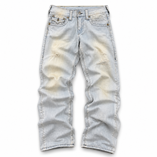 True Religion Relaxed Slim Distressed Denim Jeans (M)