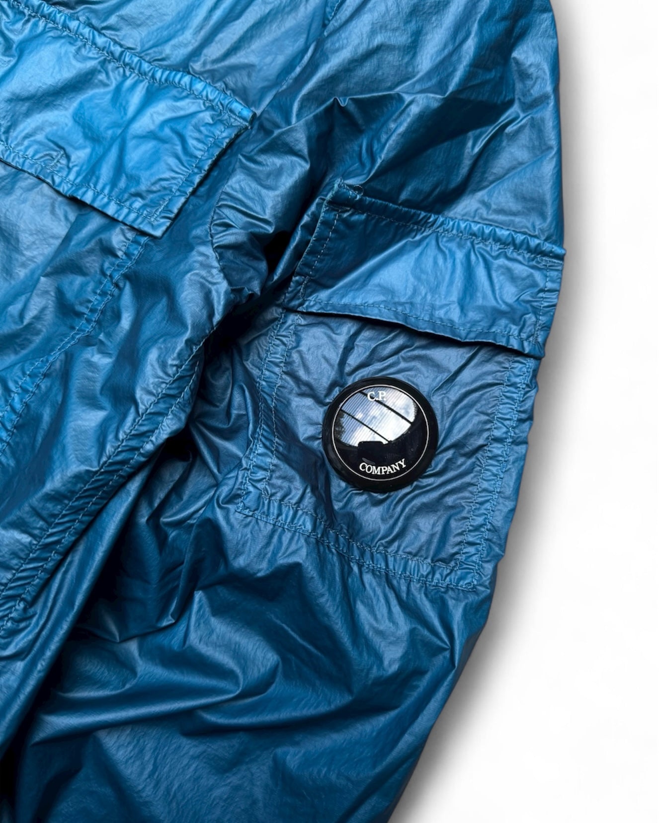 CP Company Nylon Shirt Jacket Blue (Small)
