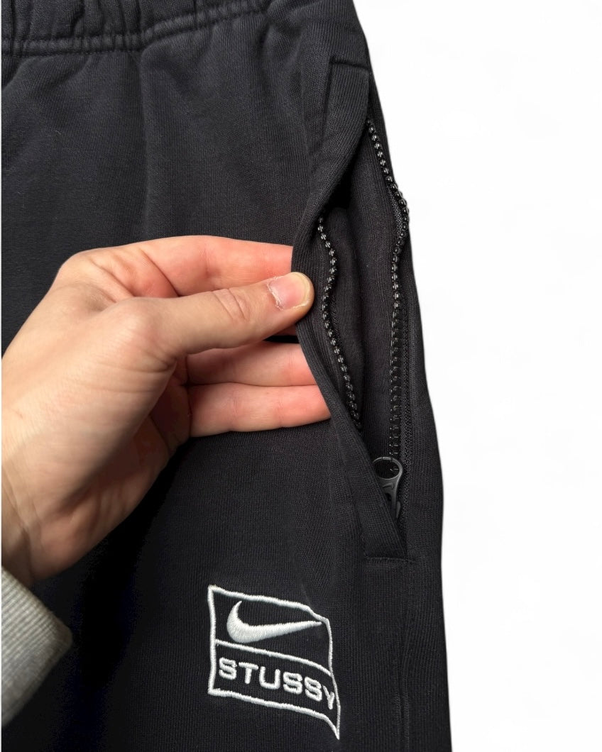 Nike Stussy Washed Black Joggers (Medium/Large)